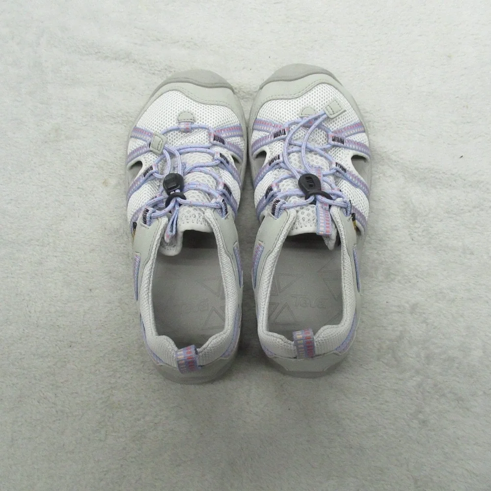 Teva Kids 3‎ Manatee Sandals Grey Bungee Lace Footbed Athletic Outdoor Hiking